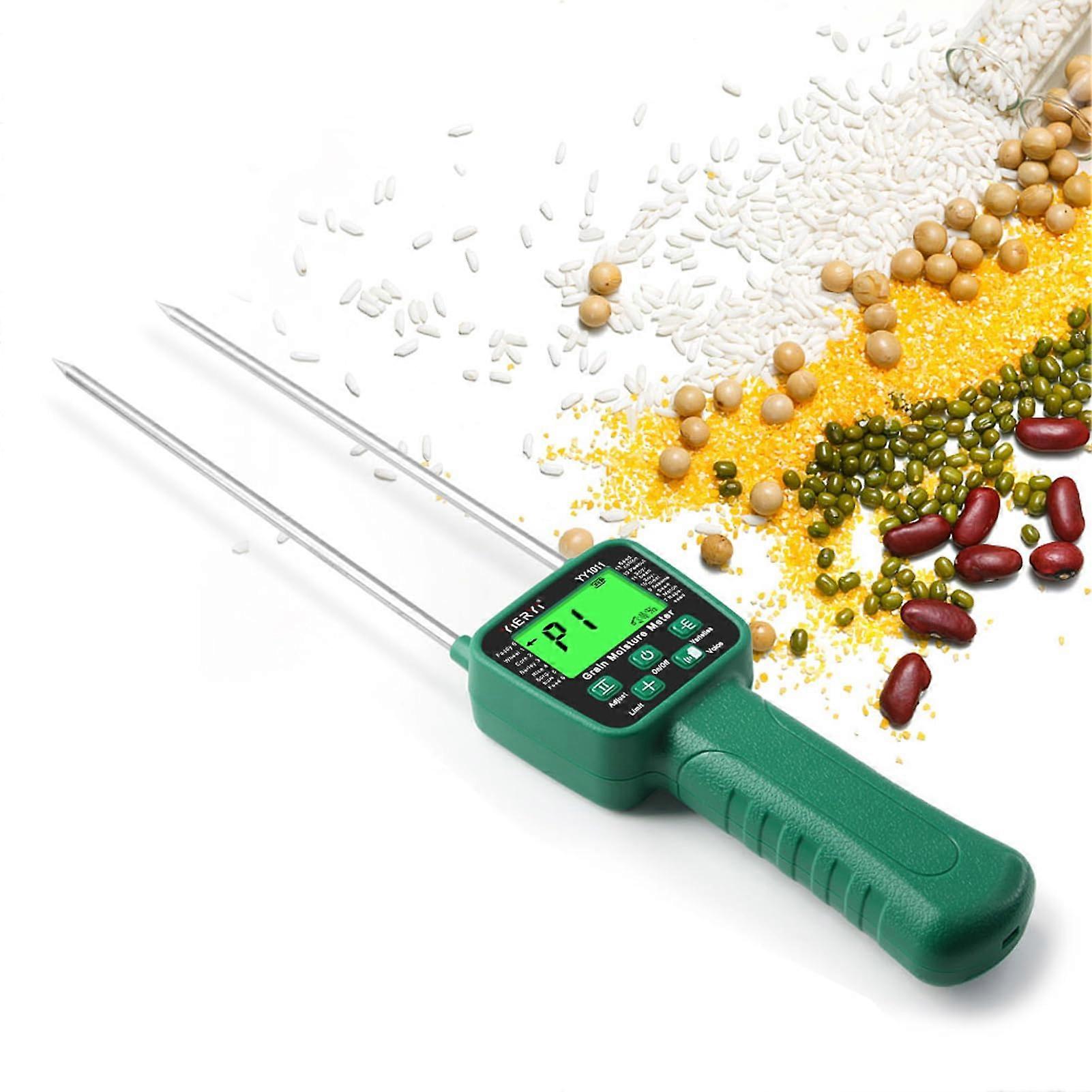 Hay Moisture Meter, LCD Digital Tool Moisture Meter, Wheat Soybean Grain Moisture Tester