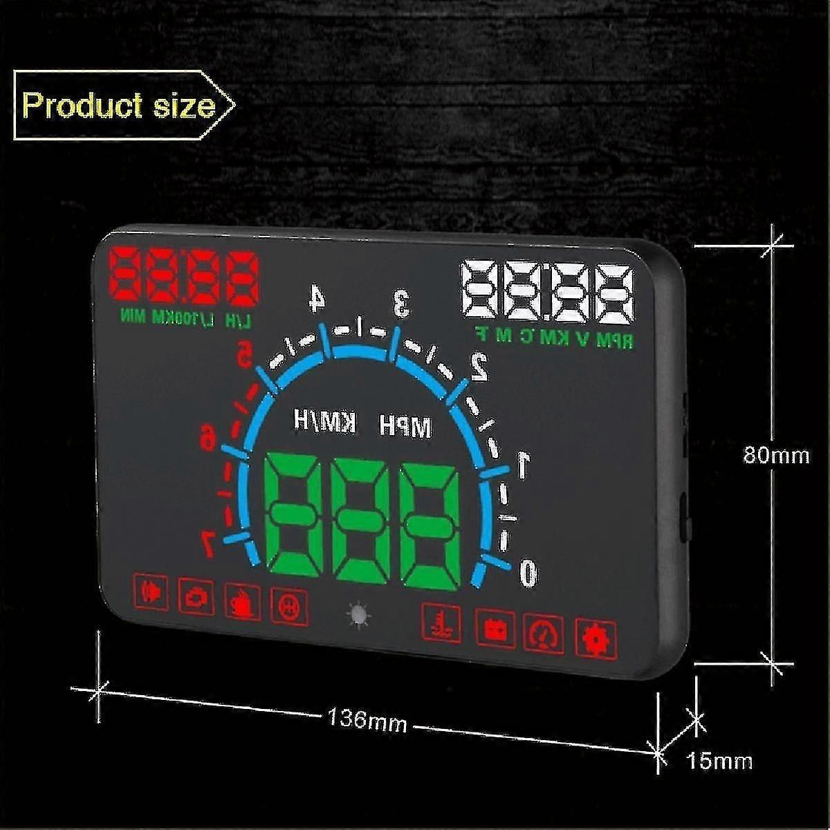 E350 Car Display Obd Hud Head-up Display Speedometer Universal