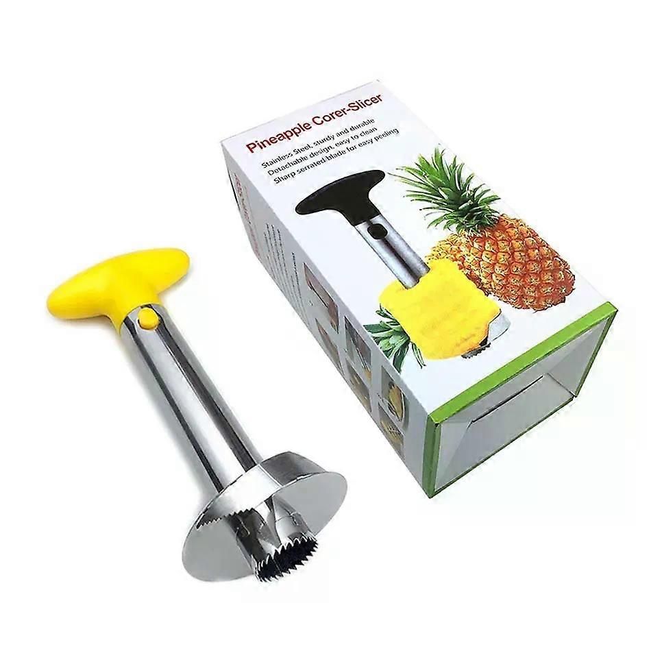 Pineapple Cutter Stainless Steel Pineapple Slicer Pineapple Extractor Peeler Core Separator Spiral Rotary Pineapple Peeler