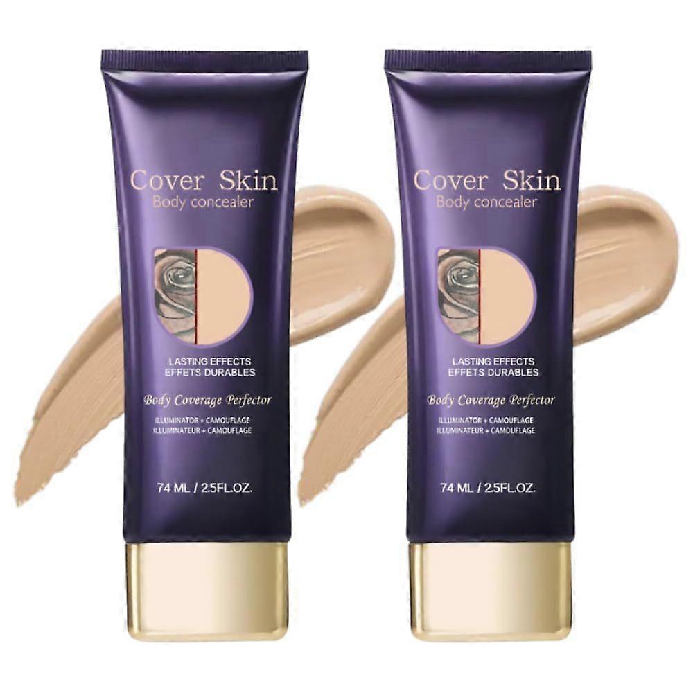 Body Makeup Coverage Set, Waterproof Complexion Perfector with Brush, Long-Lasting Transfer-Resistant Cream