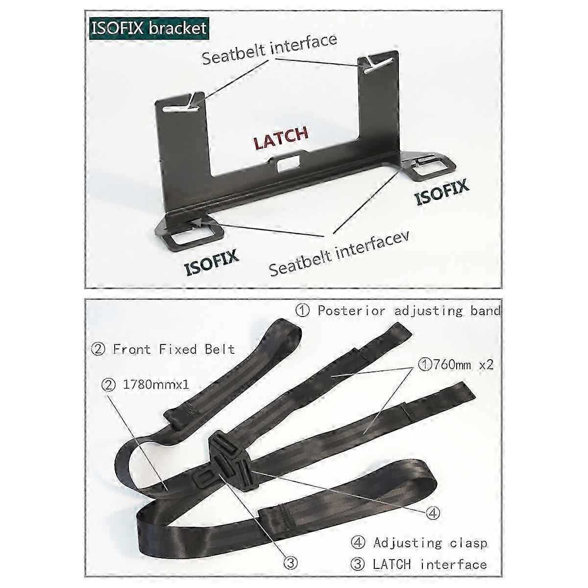 Universal ISOFIX Child Seat Interface Compatible with ZL-2049 Model ...