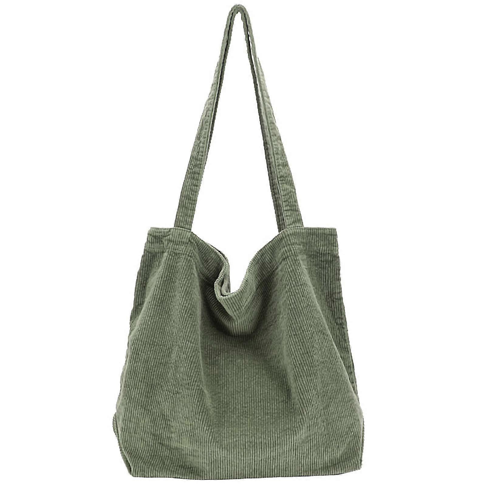 Corduroy Tote Bag for Women - Large Cute Canvas Shoulder Handbag with Multiple Pockets in Various Colors