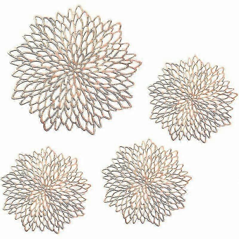 4 sets de table ronds évidés, sets de table ronds décoratifs