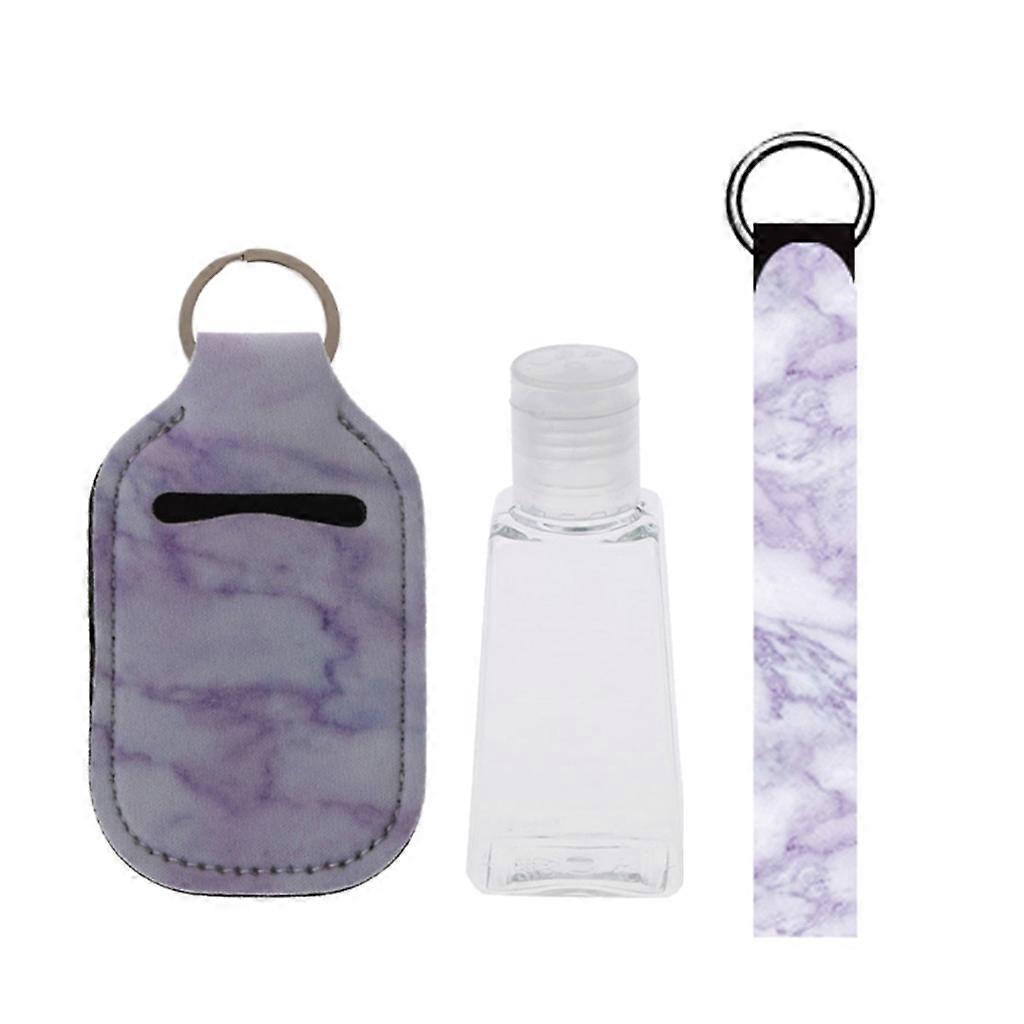 Portable Travel Bottles Hand Sanitizer Holder Leakproof Refillable Empty Bottle Squeezable Bottle with Lanyard Wristlet T