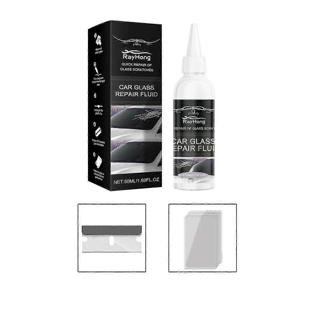 Rayhong 자동차 유리 수리 접착제 (50ml) 유리 나노 수리 액체는 균열을 빠르게 수리합니다. 유리 수리 Gl