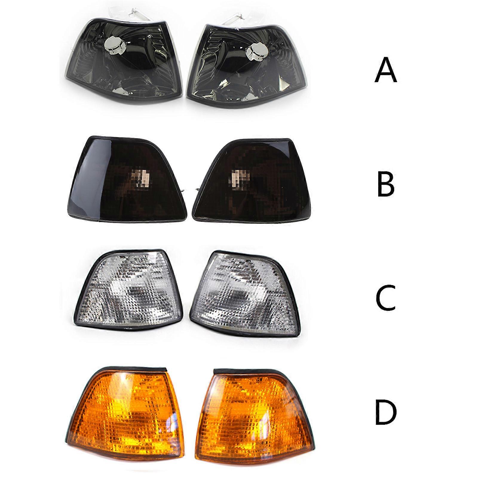 for 3 Series E36 Smoke Corner Light 63138353279 Turn Signal Indicator Light Left Right 63138353280 2pcs 4