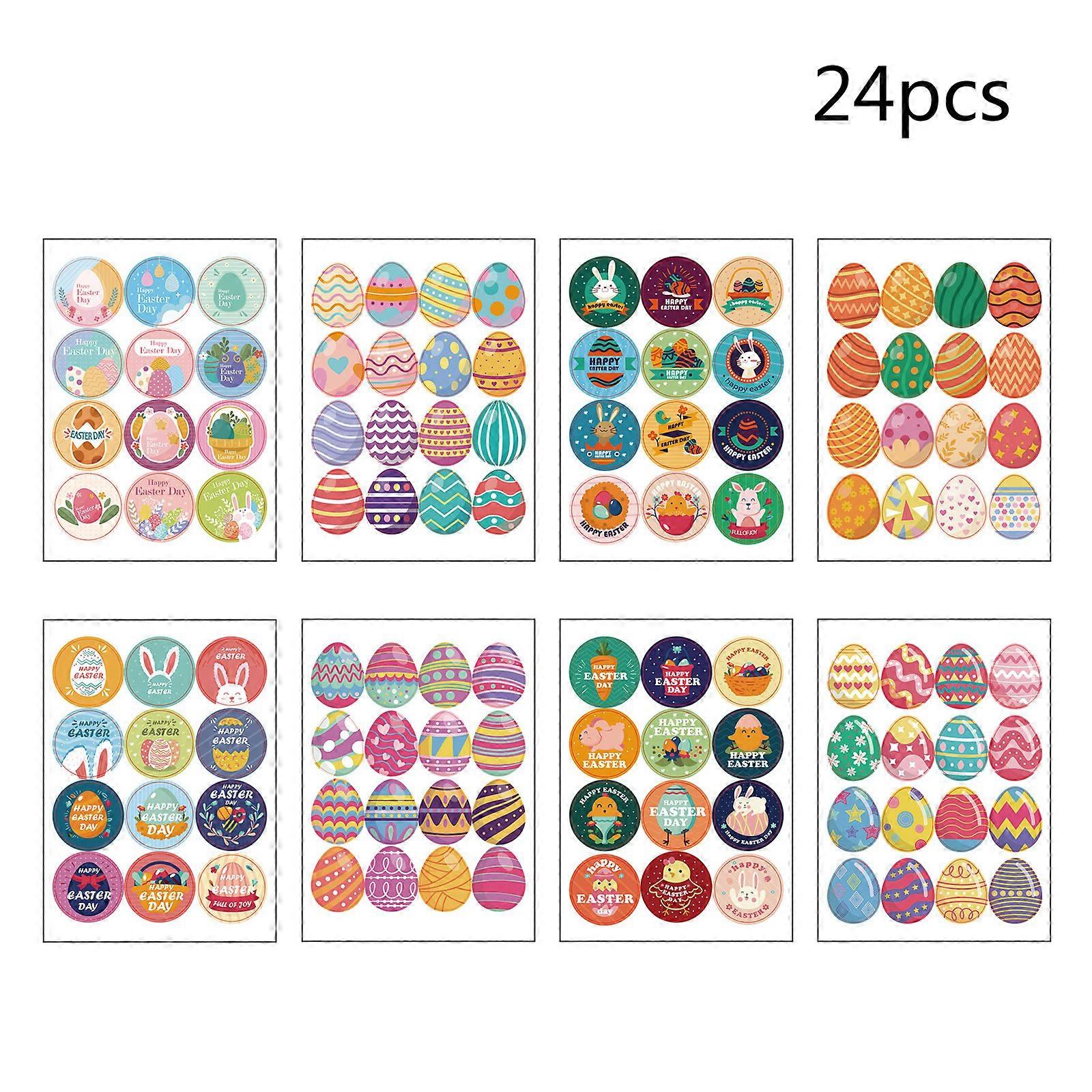 16 db / 24 db boldog húsvéti címke matricák húsvéti nyuszi tojás matricák barkácsoláshoz scrapbooking kártyák boríték díszdoboz készítéséhez