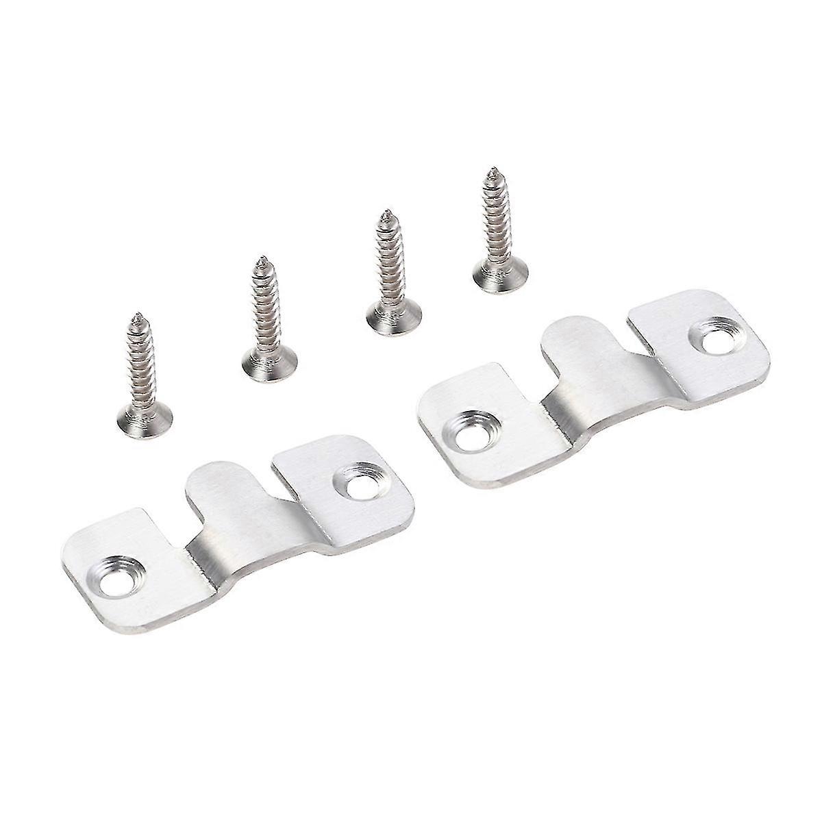 2 PCS Stainless Steel Hooks Hooks Picture Hanging Hooks Interlocking Picture Frame Hook Z Shaped Cli