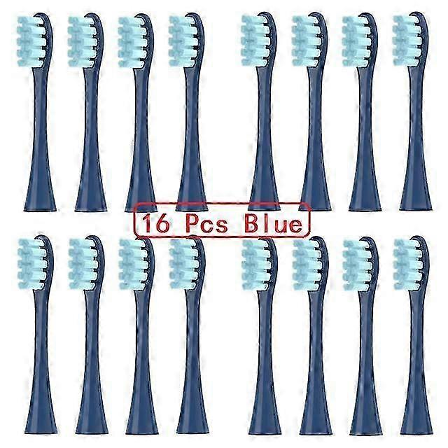 Replacement Brush For Oclean X/ X Pro/ Z1/ F1/ One/ 2 /se Sonic Electric Toothbrush Soft Bristle Nozzles 16 Pcs blue