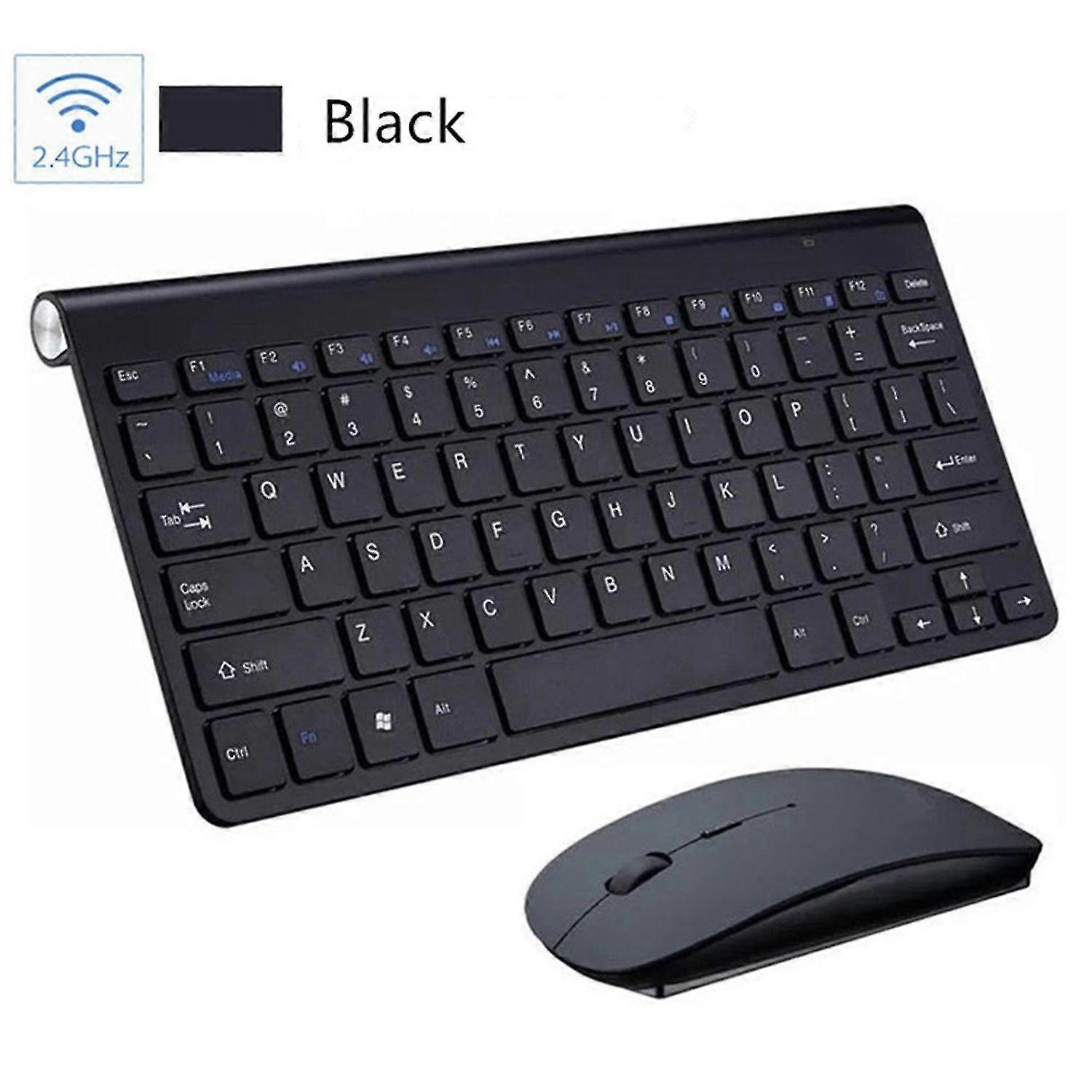 2.4g Multimedia Wireless Gaming Keyboard And Mouse Mute Set For Pc Notebook Laptop