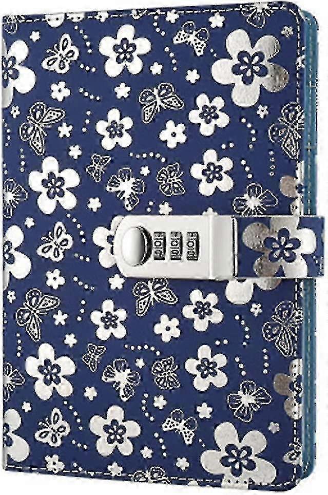 Lockable A5 Leather Journal with Combination Lock for Personal Writing