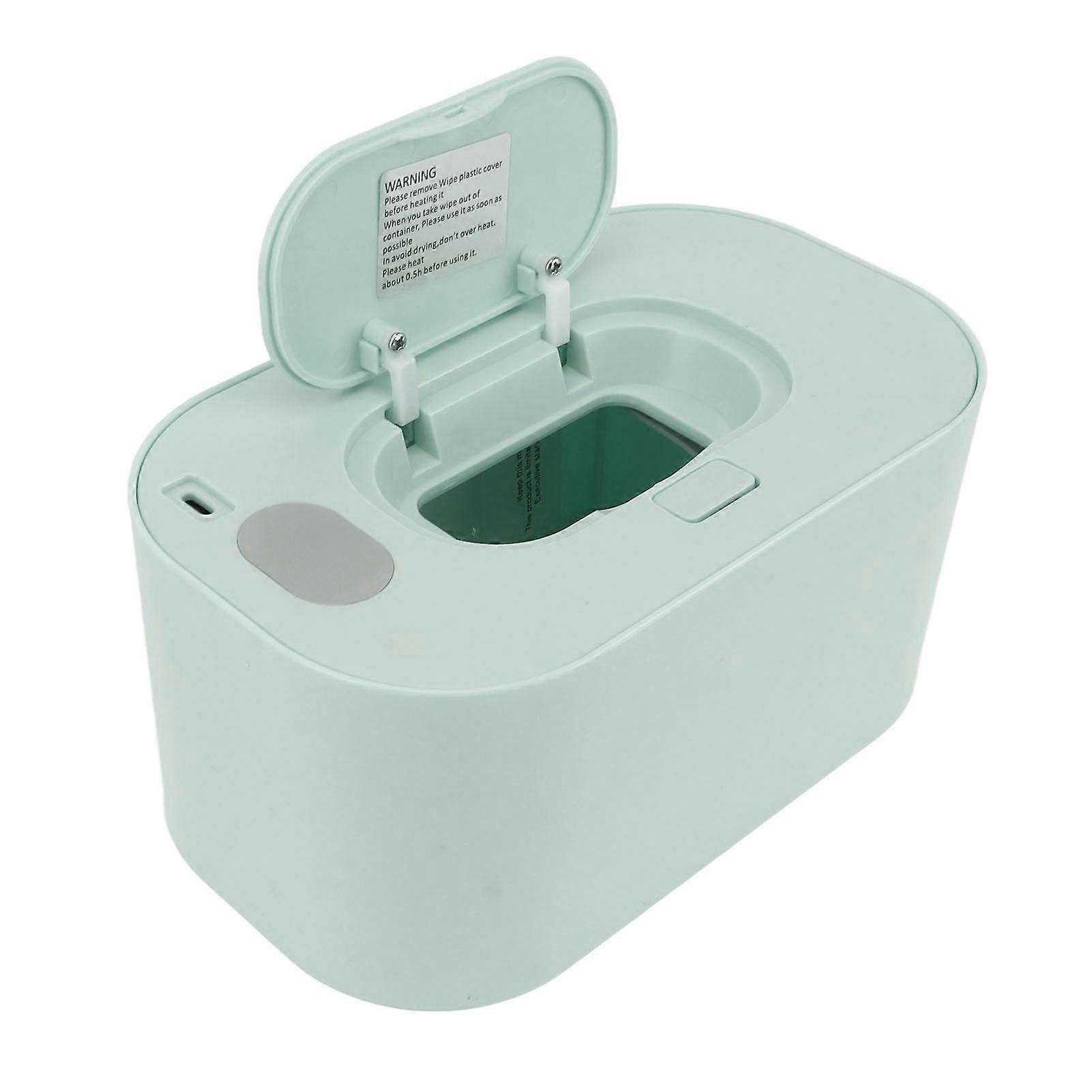 Wipe Warmer Wet Wipe Dispenser USB Powered Constant Temperature Large Capacity with Display Wipe Heater for Infants Green 