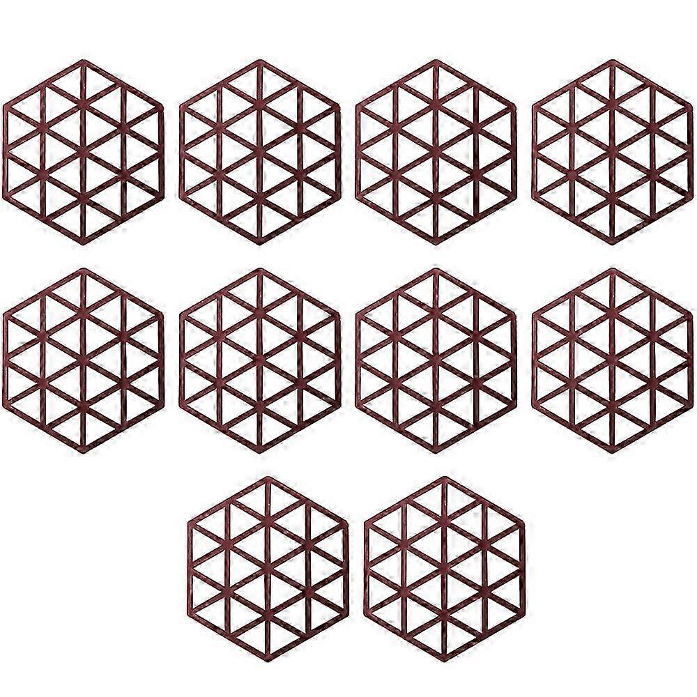 10-Piece Geometric Coasters Set, Absorbent Drink Mats for Vases & Beverages