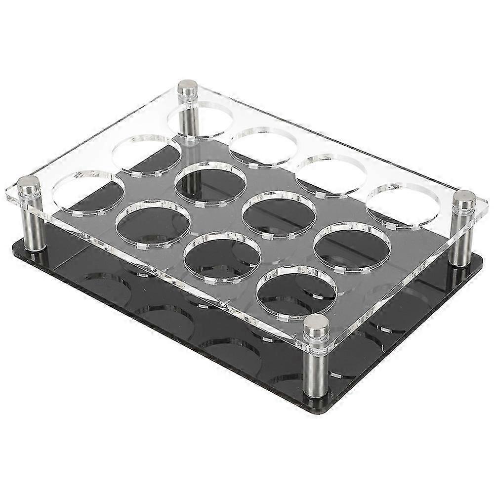 Acryl Schnapsglas Tablett Halter mit 12 Löchern (18,5x12,5x4cm)