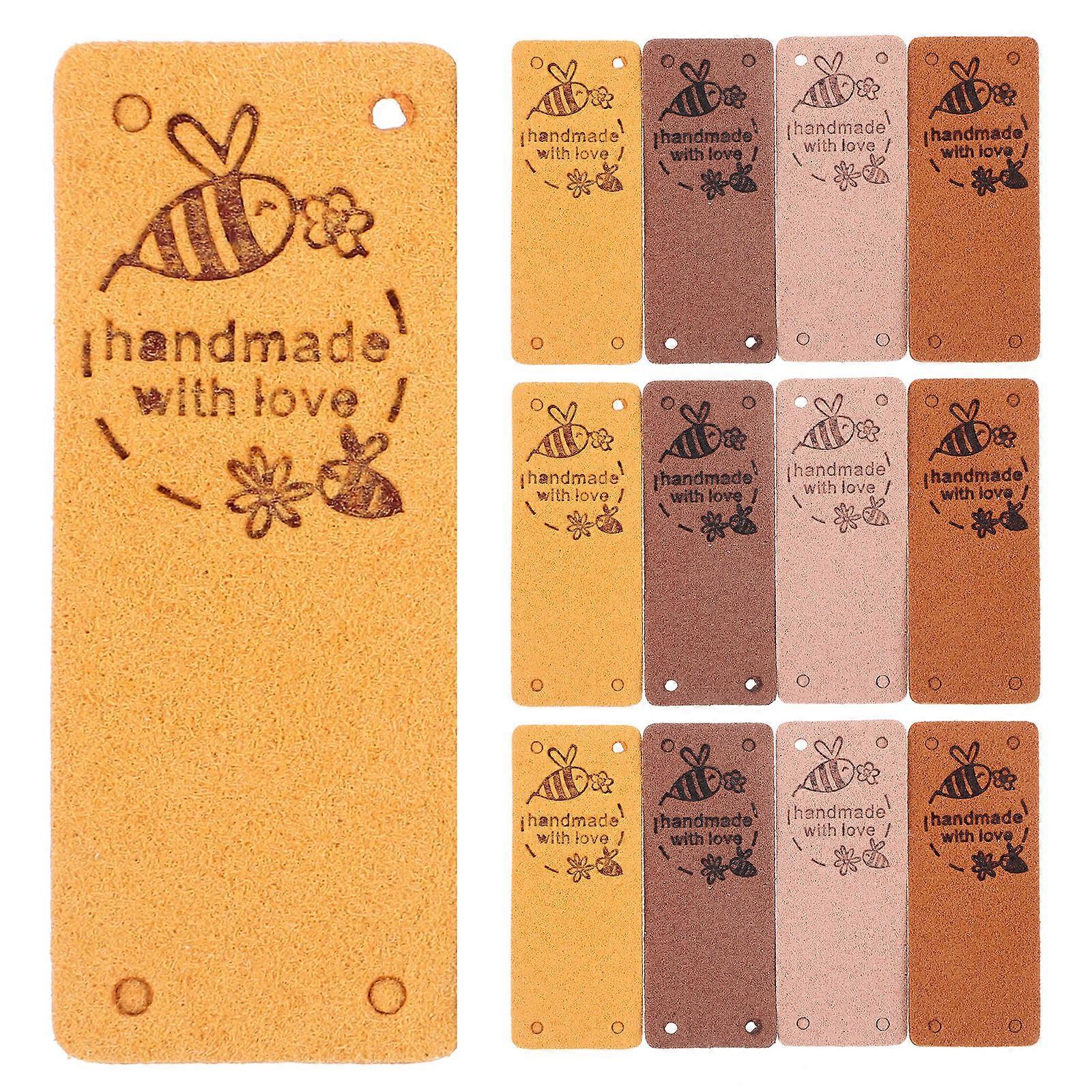 Clothing Tag Handmade Fibre Label Tags Sewing Crafting Fabric For Clothes Hats Bags 5.00X2.00X0.20Cm