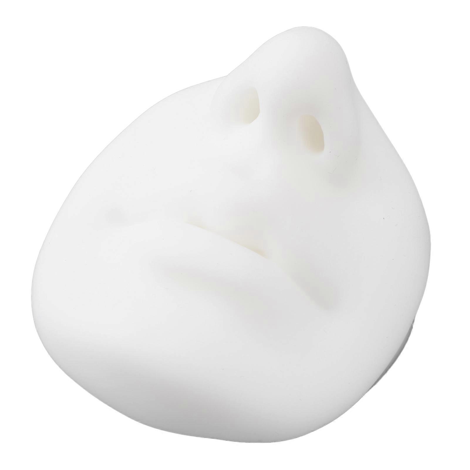 Silicone Lip Nose Practice Model 7.5x7cm White Soft & Elastic