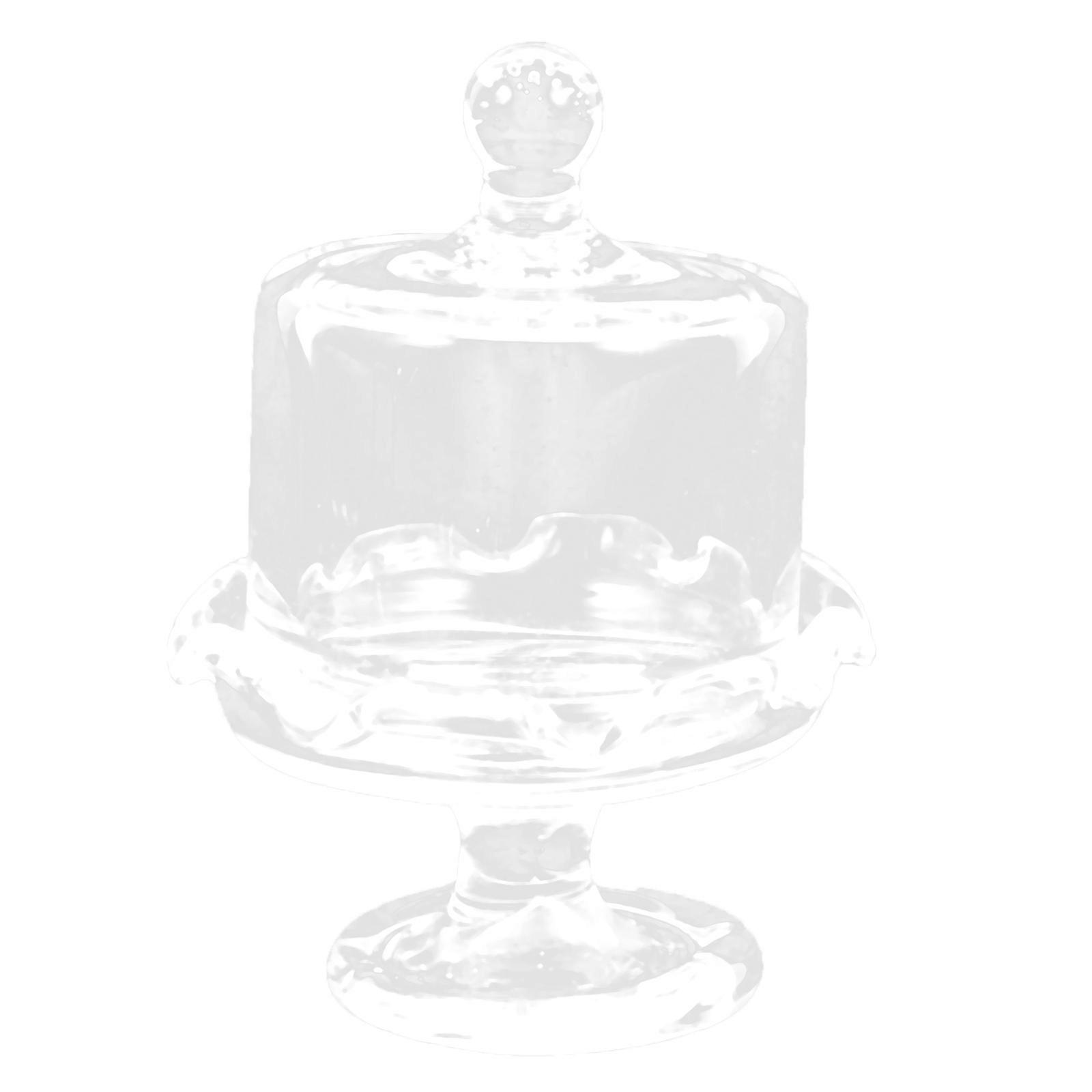 Miniature House Accessories Mini Cake Holder Home Decoration DIY Square Glass 2X2X3CM 1Set