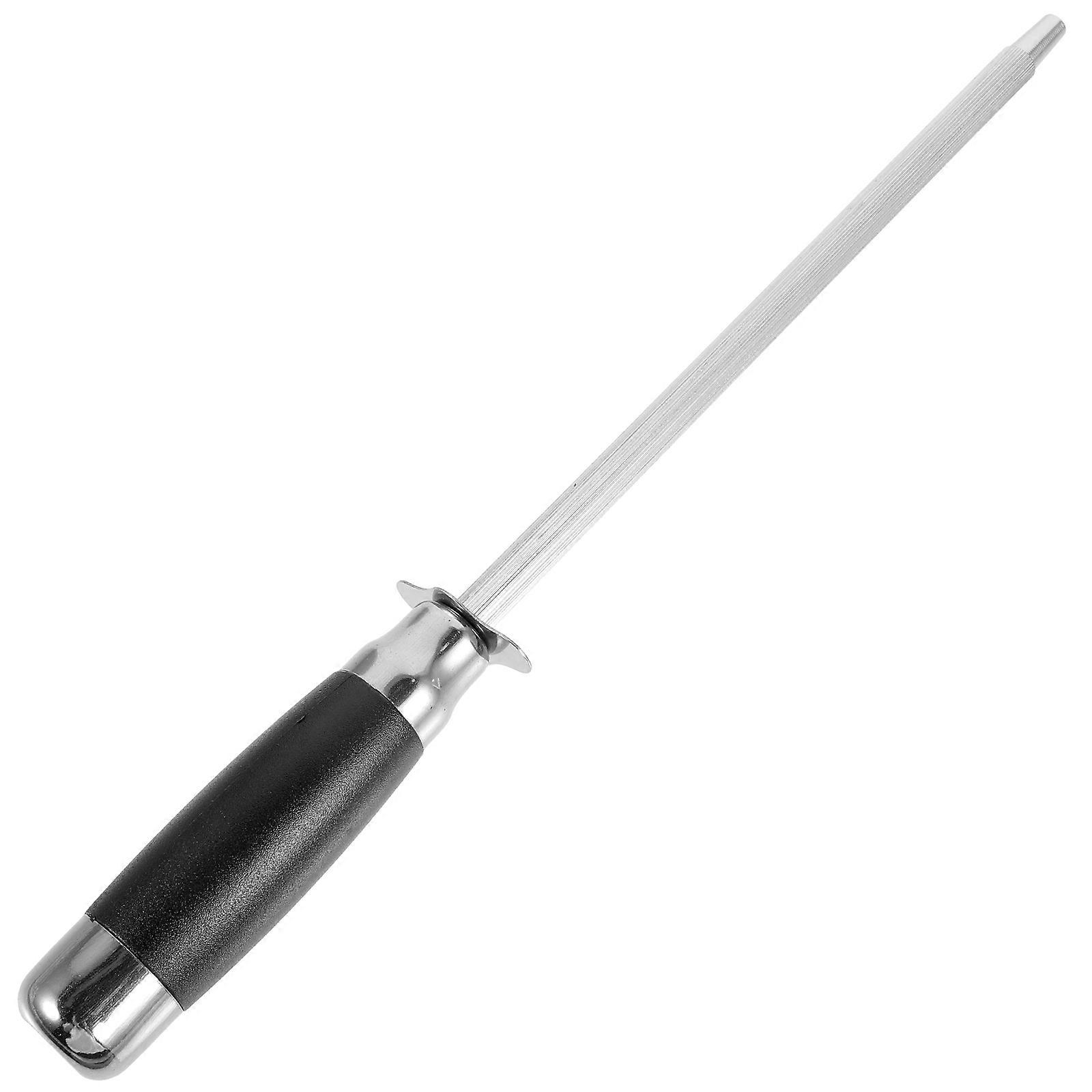 Round Sharpening Rod Sharpener Kitchen Tools Cutting Tools 30x4cm Stainless Steel 1Pcs