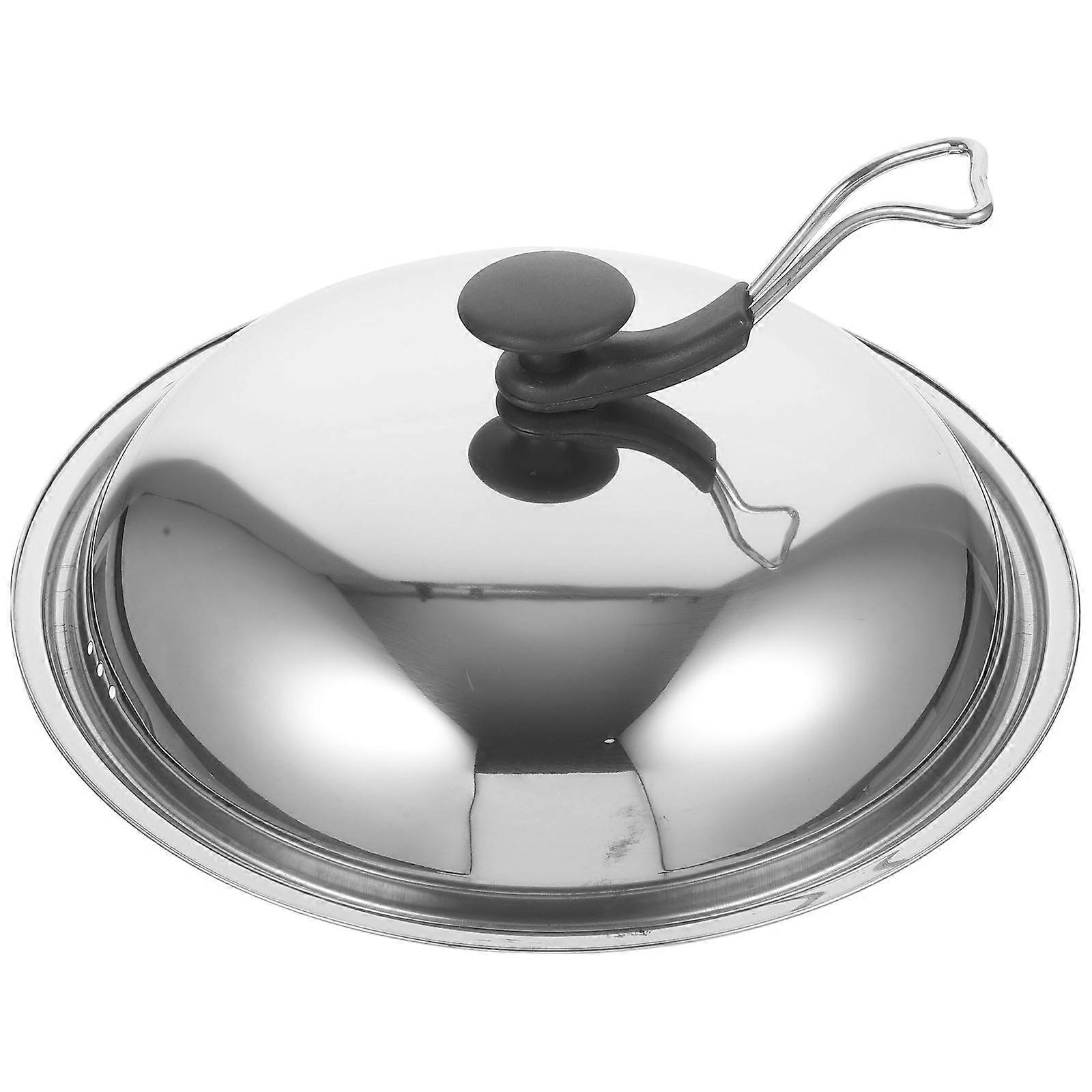 Universal Lid For Pots Invisible Pan Pots Lid Stainless Steel Circular Standing Design for Chefs Restaurant Use 1Pcs