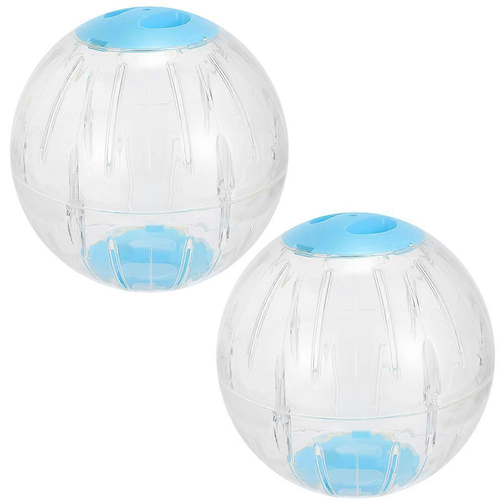 Clear Hamster Balls With Breathable Holes For Interactive Play Sky-Blue 12.00X12.00X12.00CM Promotes Health 2Pcs