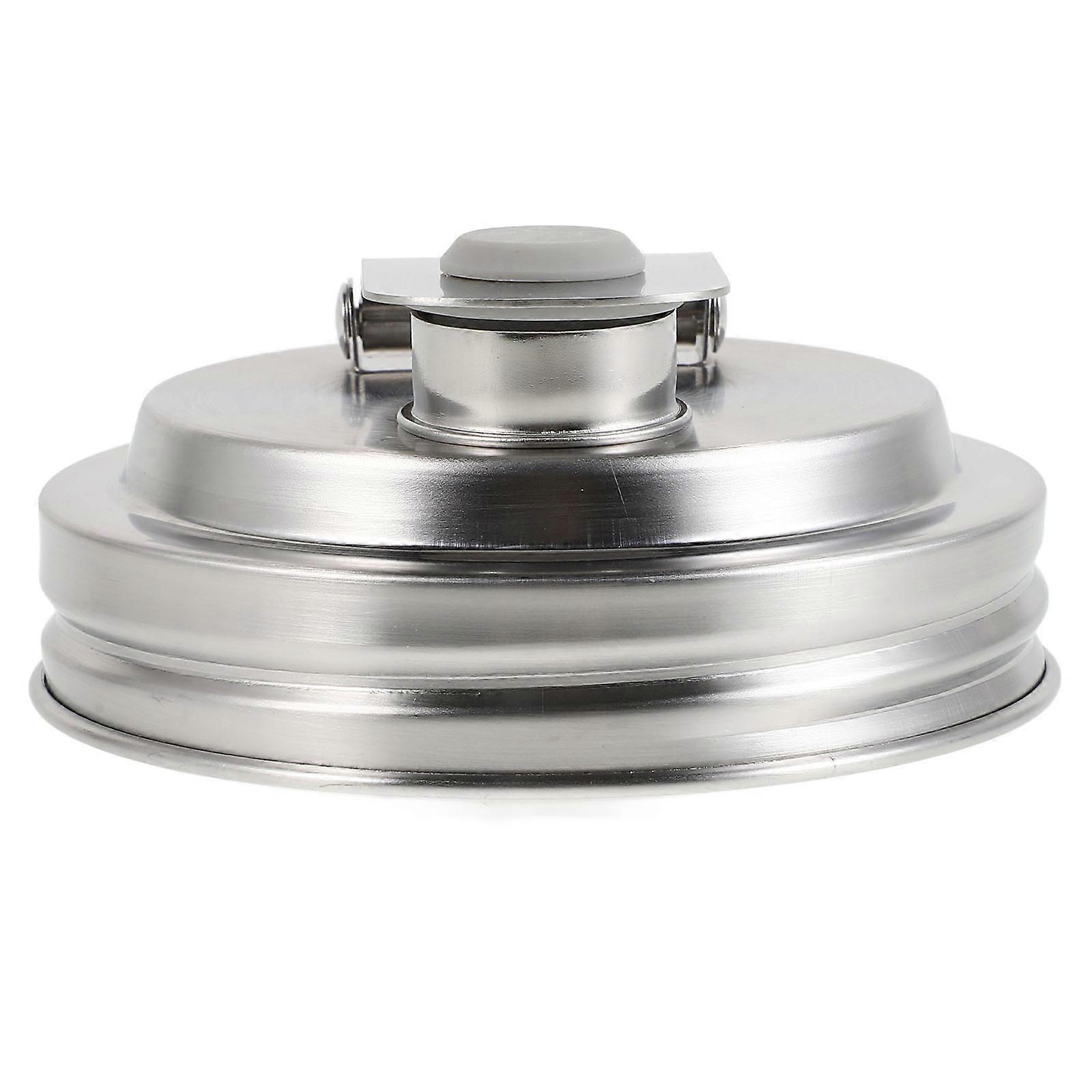 Mason Jar Lids With Straw Hole Airtight Storage Leakproof Silver 1Pcs