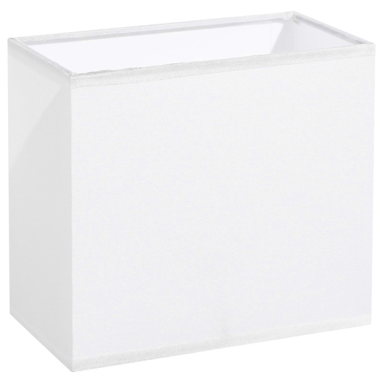 Rectangular Shape Lamp Shade Table Lampshade Simple Style Metal Material White 18x16.5cm Protect Eyes 1Set