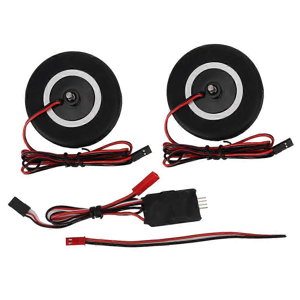 Pneus en caoutchouc de 65 mm, système de freinage de roue avec axe de 4 mm pour avion RC