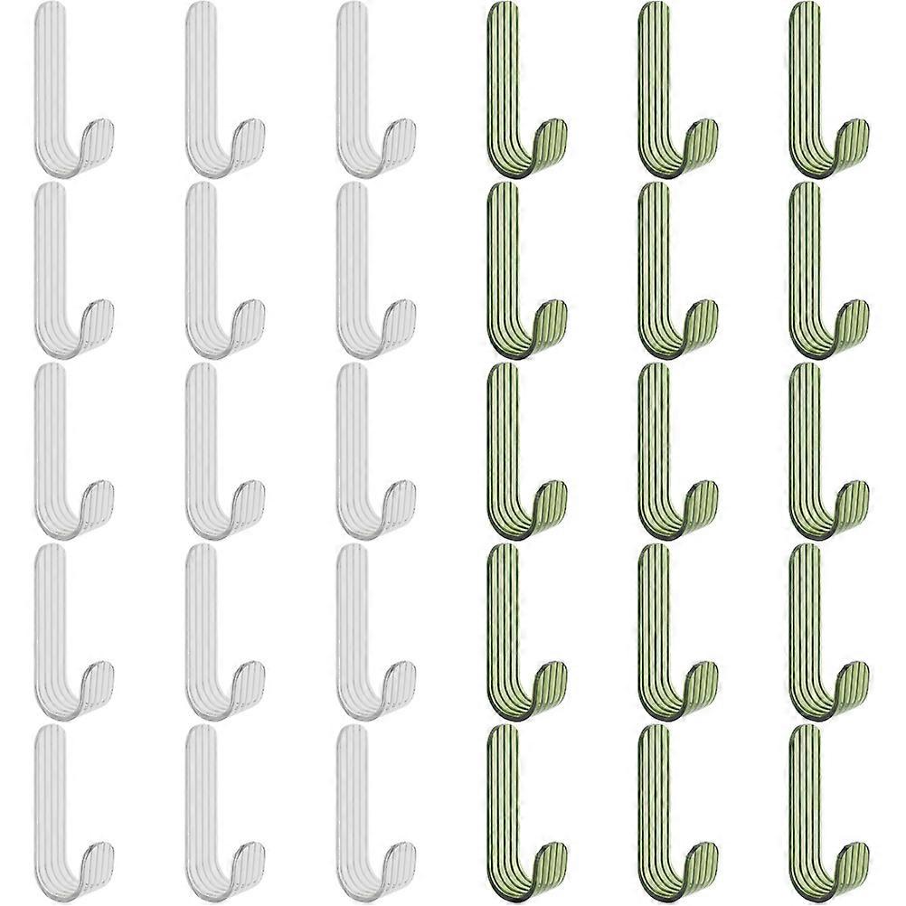 Small Adhesive Hooks High Load Capacity For Bathroom 30Pcs