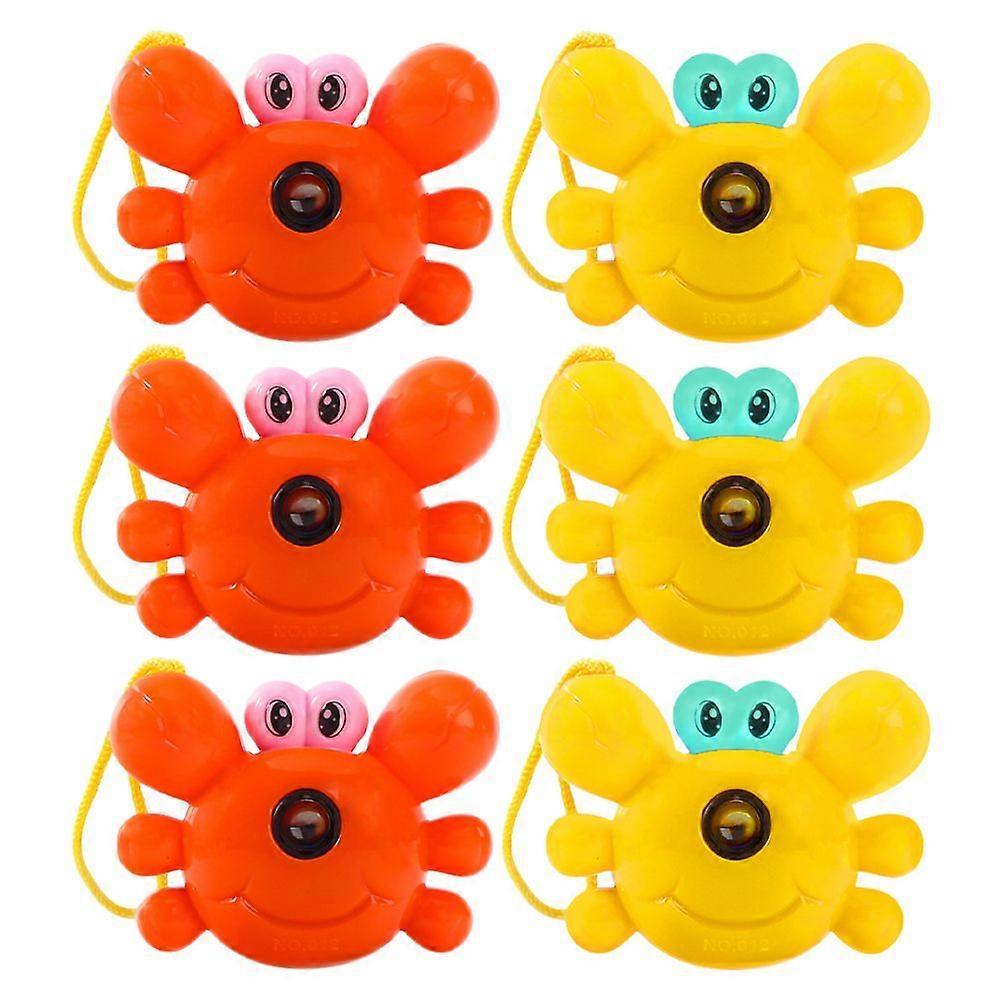 6pcs Child Projection Camera Toy Kid Crab Shaped Camera Children Camera Toy