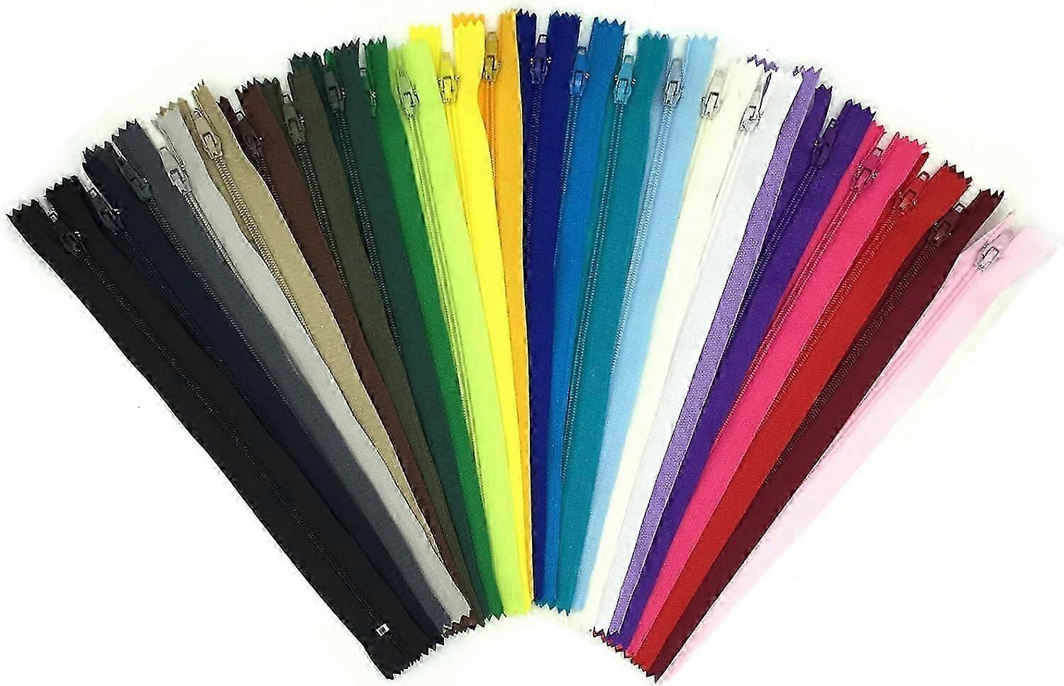 Flerfärgade nylonspiraldragkedjor - Sömnads- och hantverksdragkedjor i slumpmässig färg