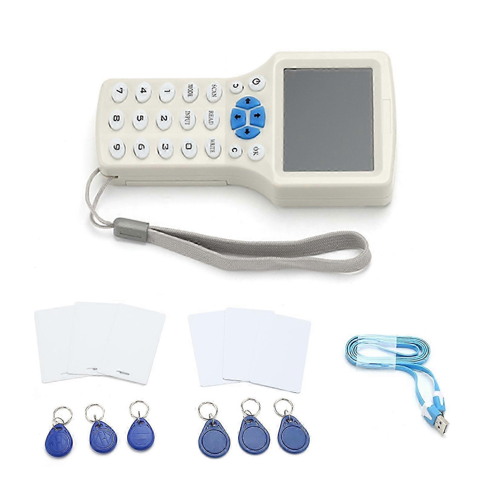 English Multi frequency RFID Id IC Card Reader Writer Copier Duplicator