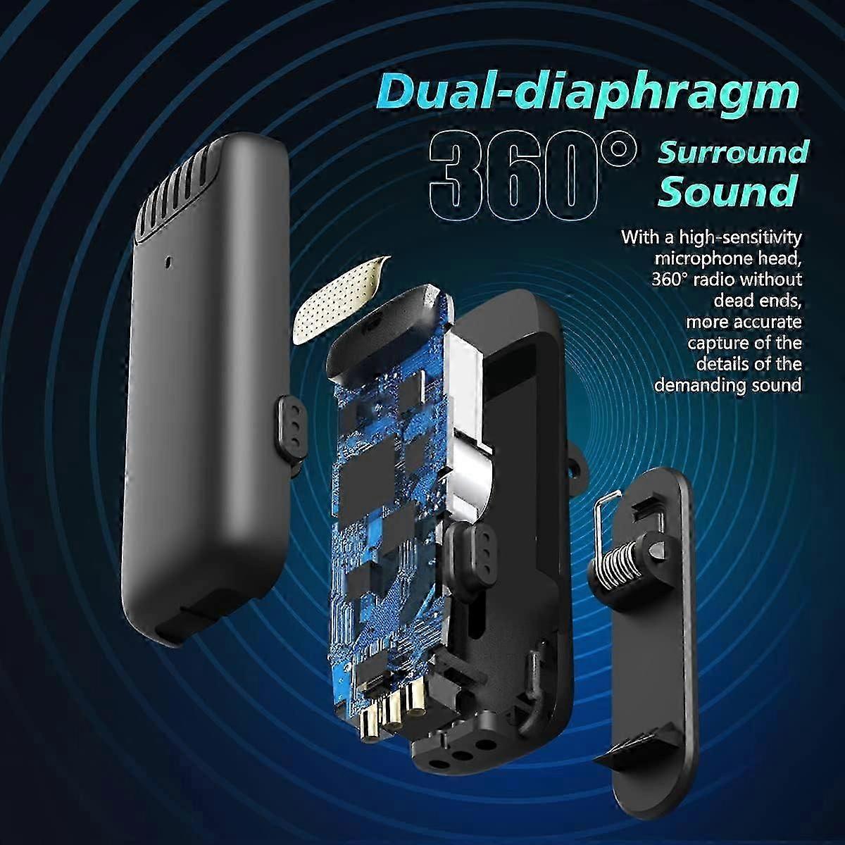 Wireless Lavalier Microphone for iPhone iPad - Noise Reduction Auto-Sync Plug-and-Play