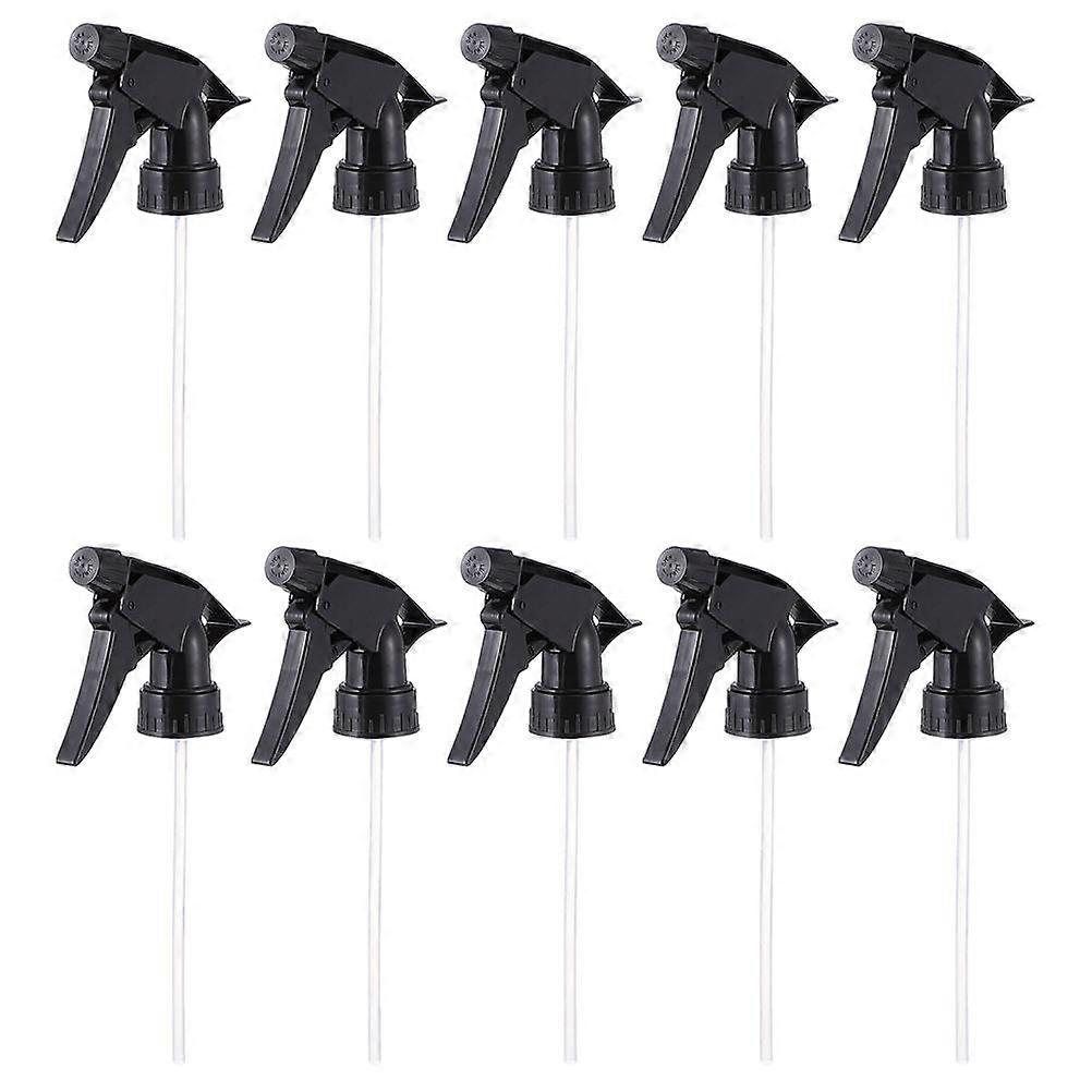 10PCS Adjustable Trigger Spray Bottle Nozzle for Gardening Use Black PET Watering Tool