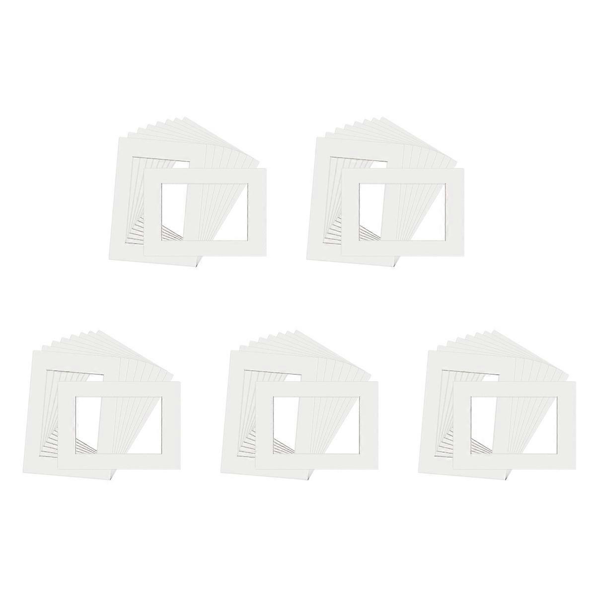 A3 Mount Picture Frame Mounts 50 PCS Picture Photo Mounts Frame Mats White Photo Mounts for Picture