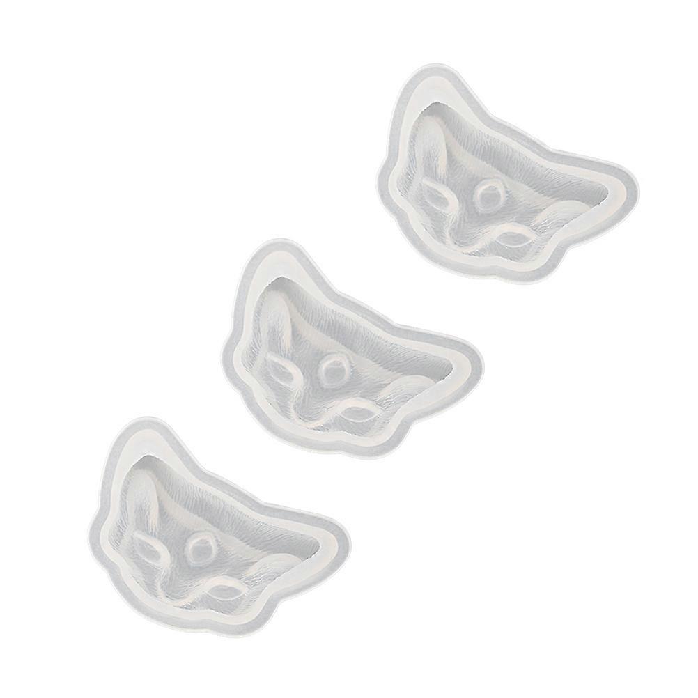 Cute Resin Molds Cat Head Epoxy Mold Diy Tools For Artists And Craftsmen 6Pcs
