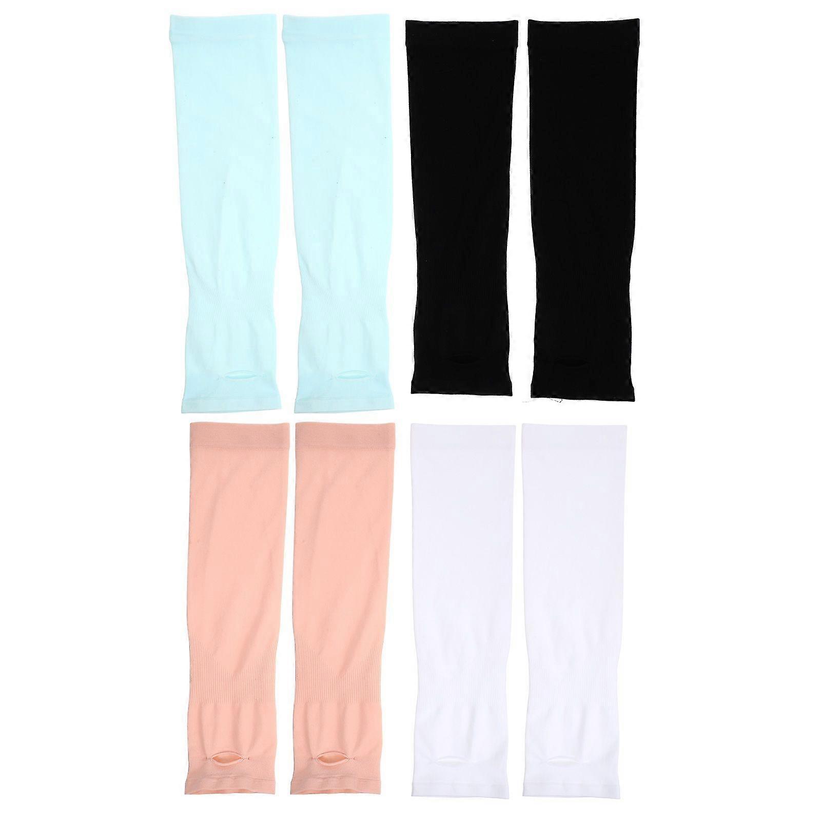 4 Pairs Kids Summer Arm Protective Sleeves Sun Protective Sleeves Ice Sleeves