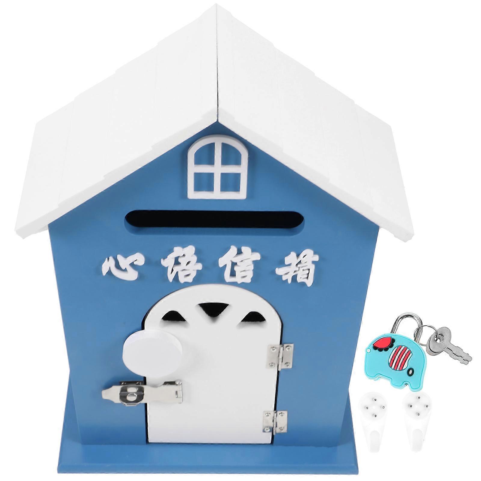 Outdoor Wall-Mounted Mailbox Locking Mailbox Decoration Classroom Rectangular 32.00X22.00X12.00CM 1Pack