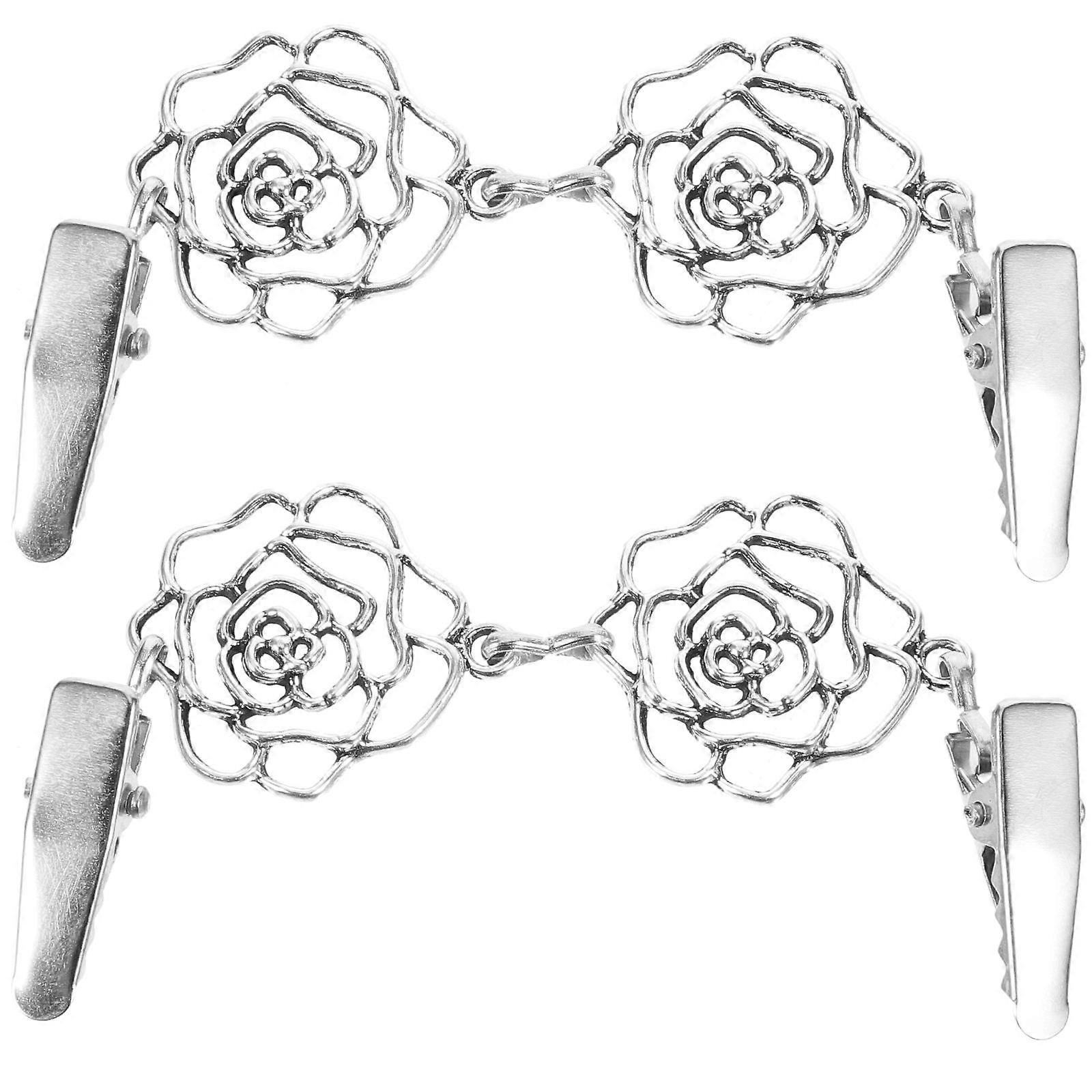 Shawl Collar Clasp Retro Sweater Clips Fastener 2Pcs