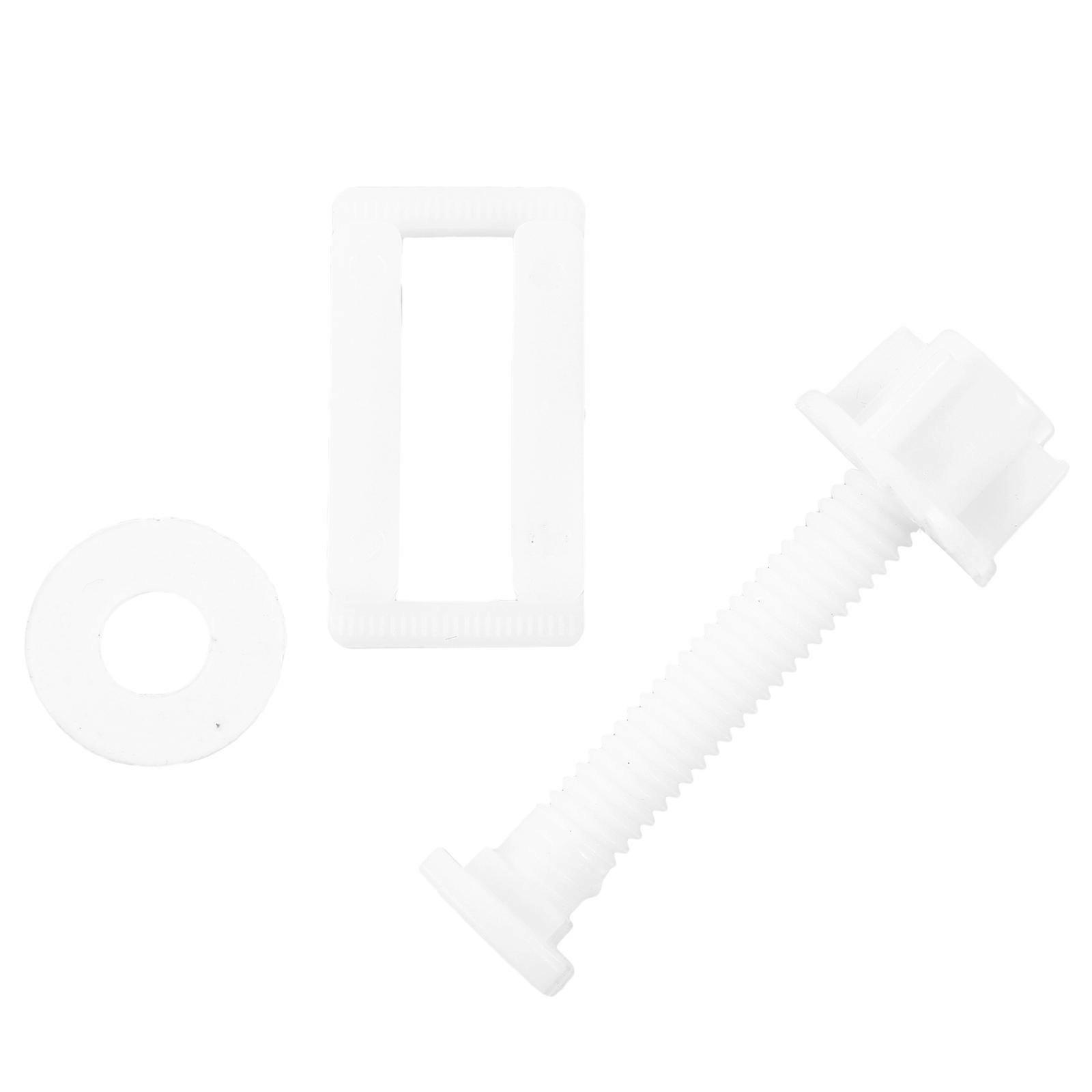 Toilet Seat Fitting Set White Color Simple Design Repairing Toilet Seat Replacement 5.8X4.9cm 2 Sets