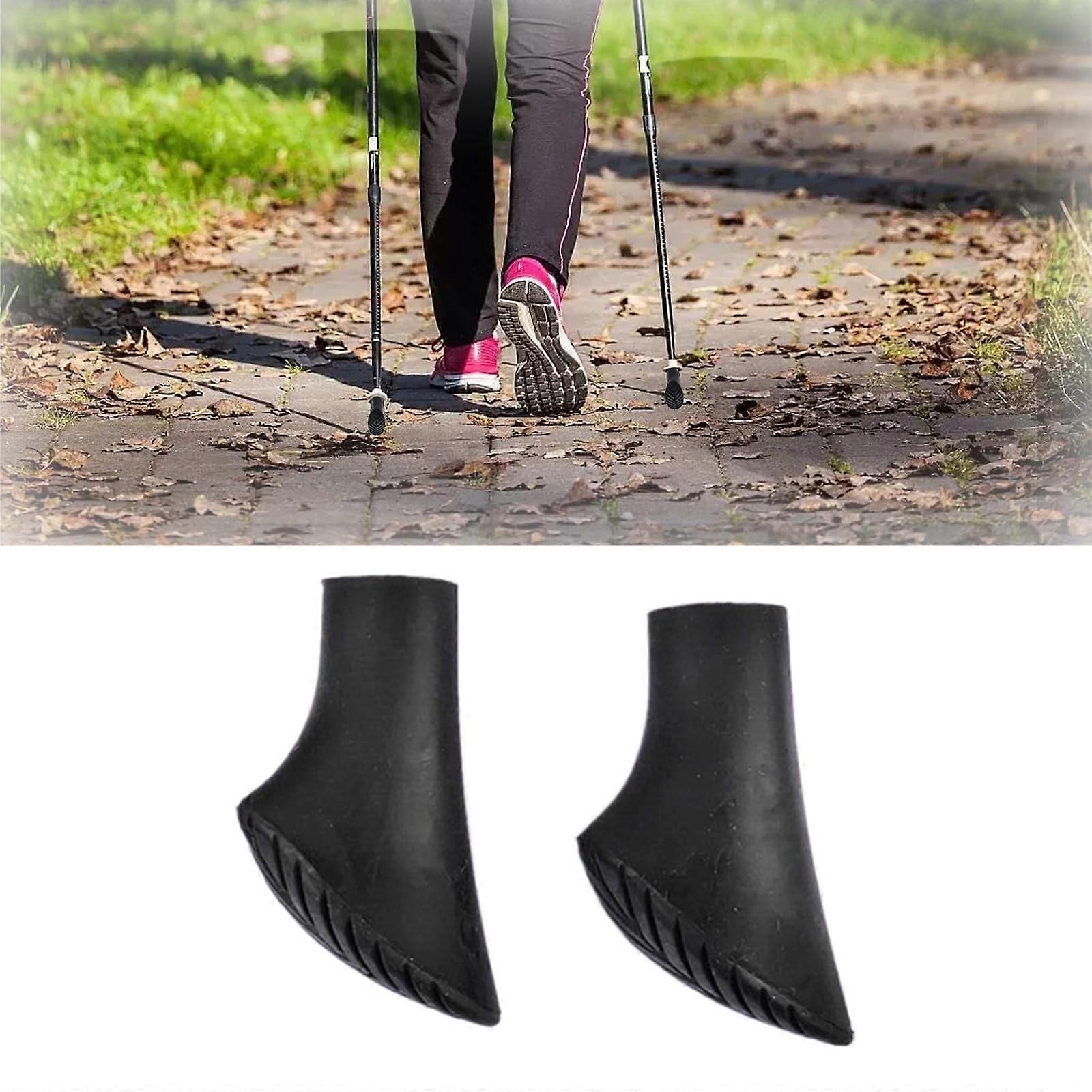 Nordic Walking Poles Rubber Buffer - 10mm Walking Stick Tips, Compatible with Nordic Walking Poles, Pack of 2