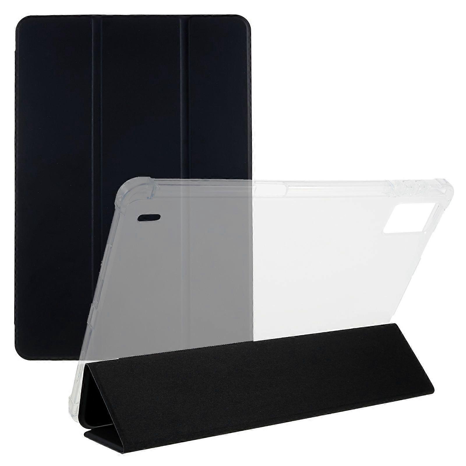 För Xiaomi Pad 5 Pro 12.4 (2022) Trifold Stand PU Läder Tablet Fodral Full Skydd Matt TPU Bakstycke