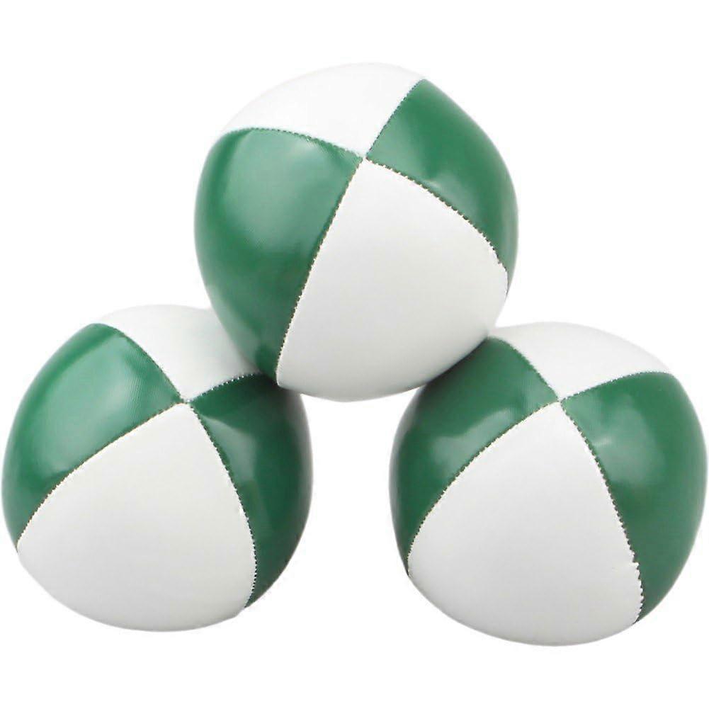 3Piece Juggling Balls Set for Beginners, Soft, Durable Green White