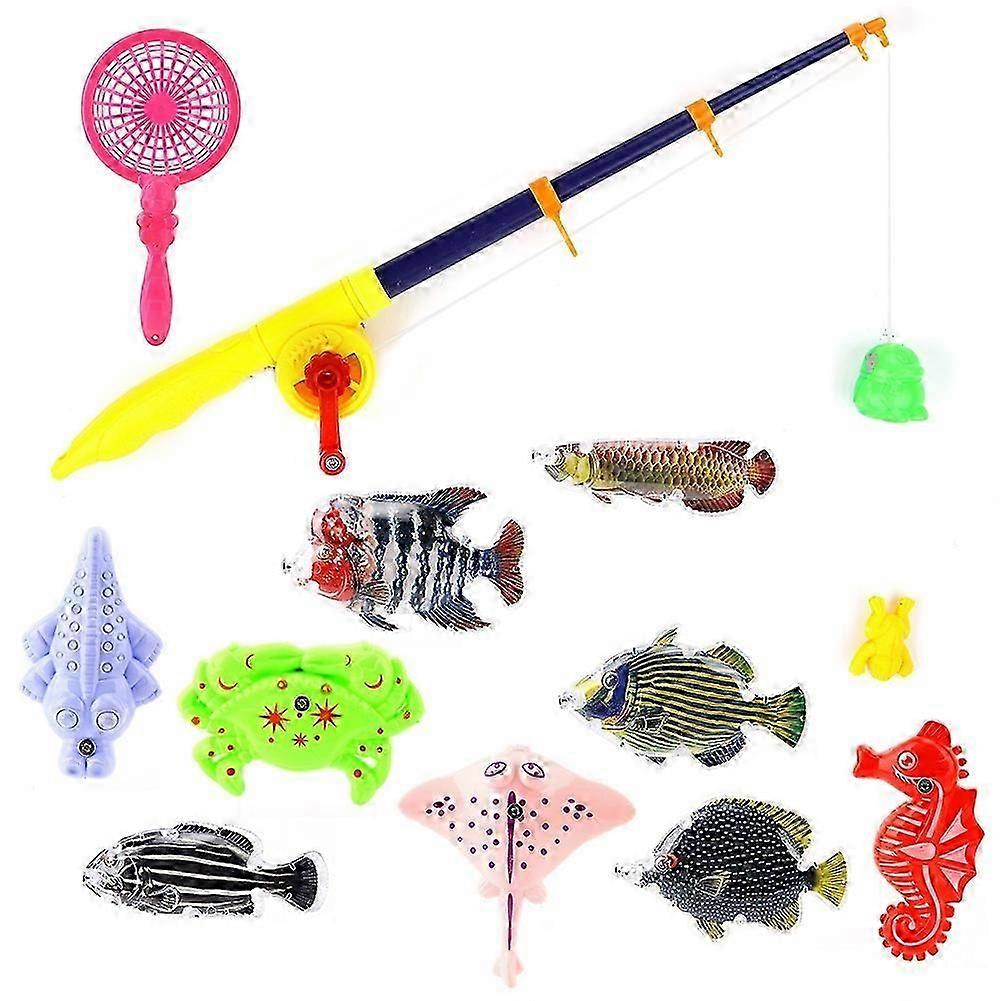 Interactive Magnetic Fishing Game - Bathtime Fun with Floating Plastic Fish