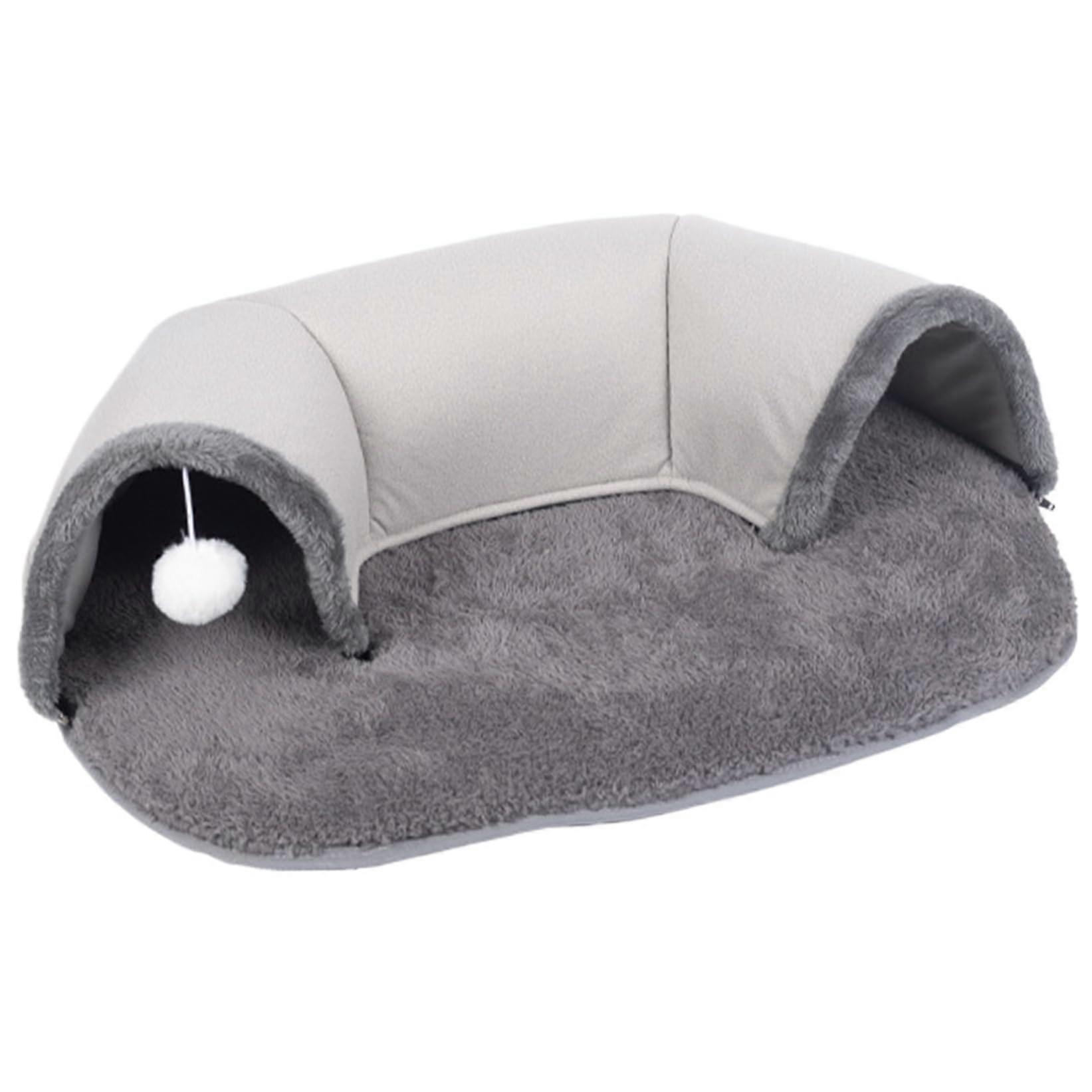 Ushaped Cat Tunnel Bed with Memory Foam, NonSlip Soft Cat Tunnel Rug, Removable and Washable, Cat Hideaway (29.5 x 20.9 x 8.3 Inches)