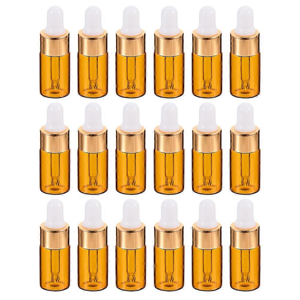25pcs Glass Dropper Bottles for Storage with Orange Color 3ml