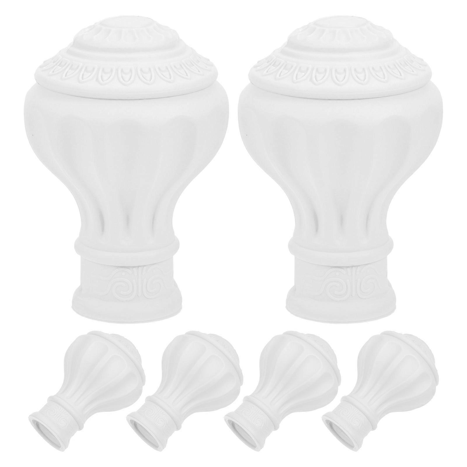 6pcs Curtain Rod End Caps for Easy Installation – Versatile Drapery Rod End Covers for Room and Window Decor