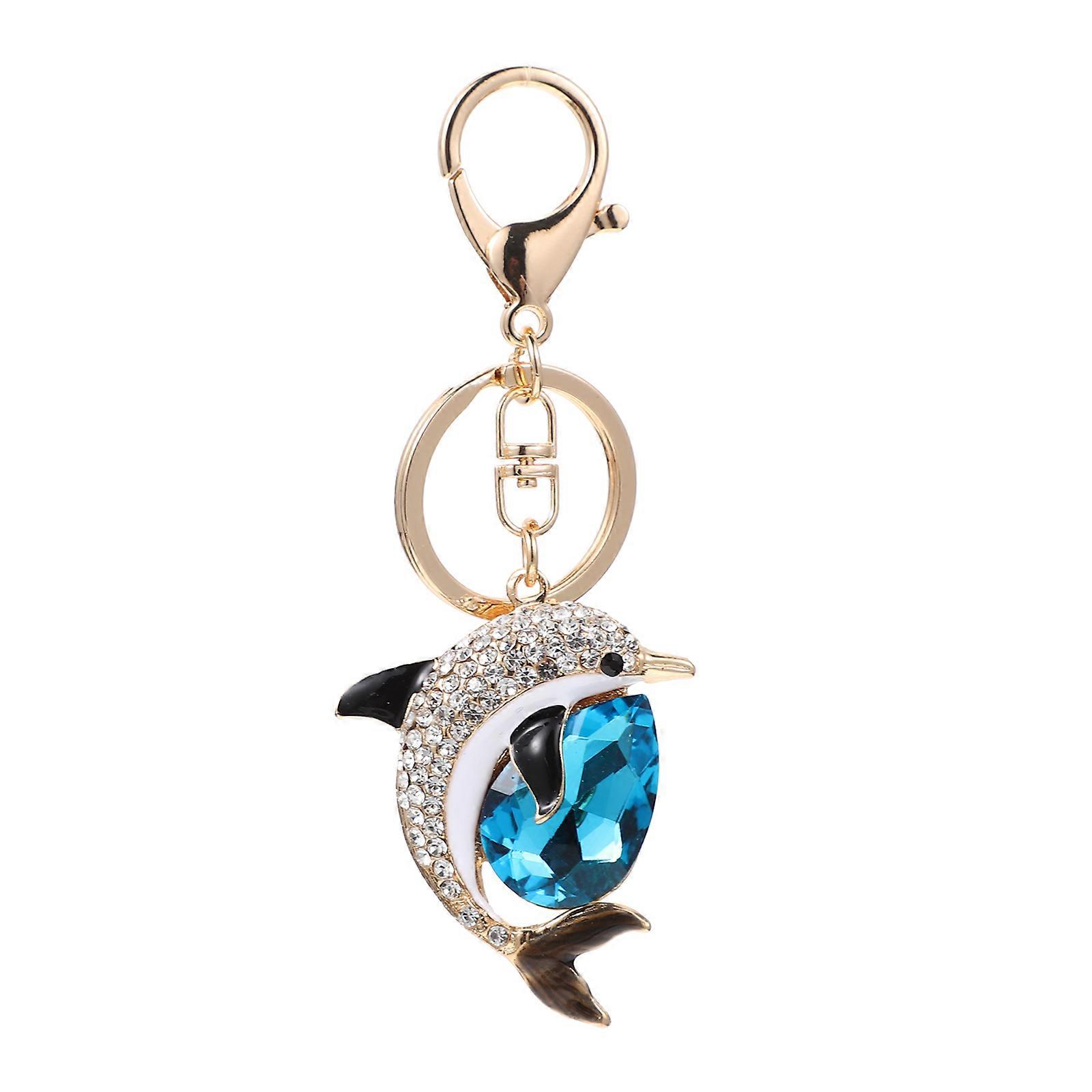 Car Key Chain Cute Delicate Small Dolphin Keychain Pendant For Car Key Accessory Home Use 1Set