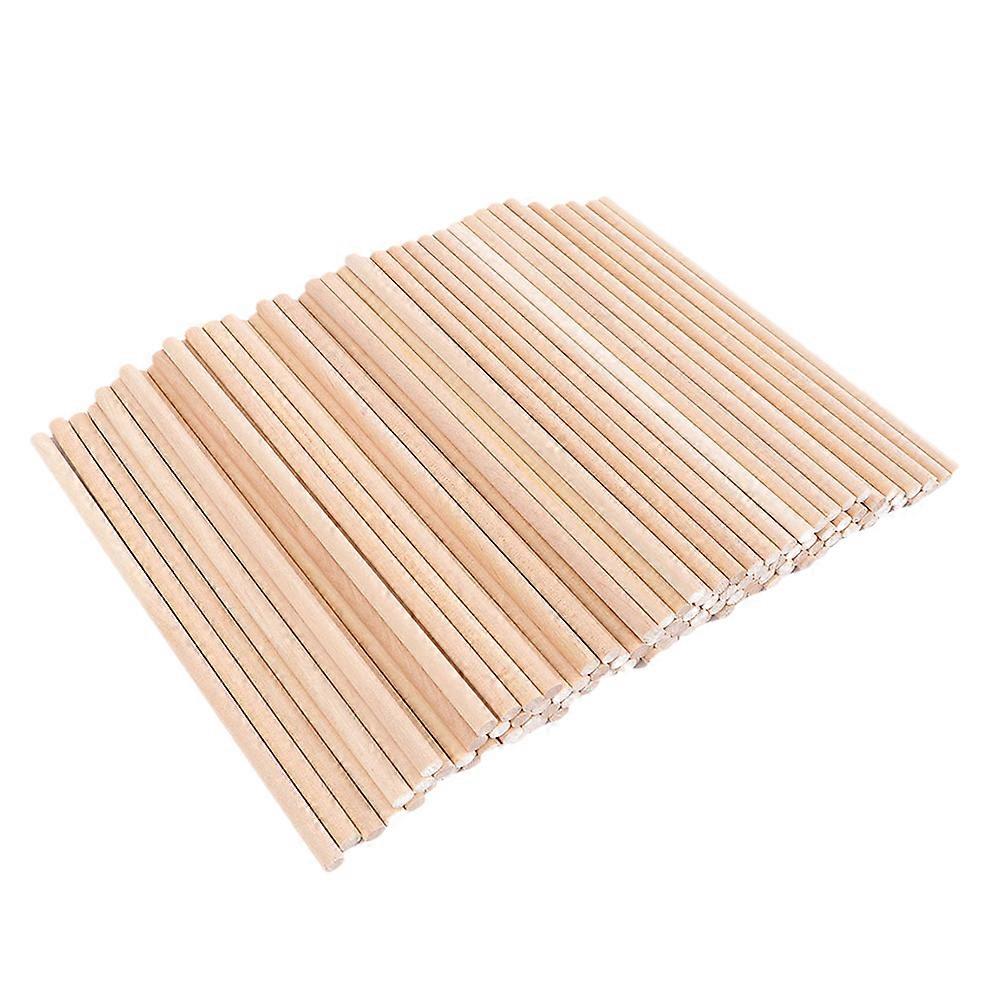 50pcs Natural Wooden Dowels Smooth Polished Craft Sticks for DIY Models, Handicrafts, Home Decor, School Projects