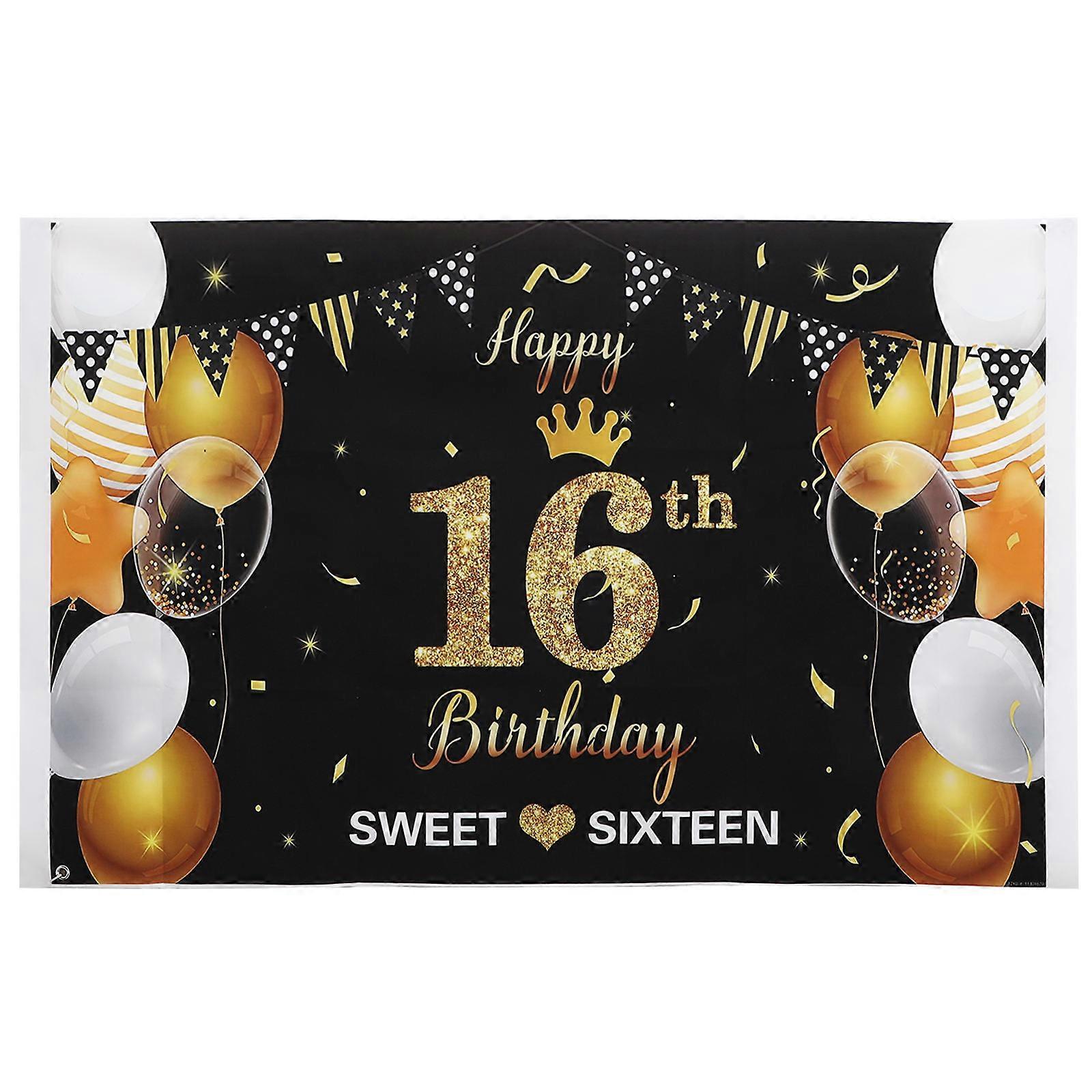 Background Backdrop Shiny For Party Professional Machine Printing Black 1Pack