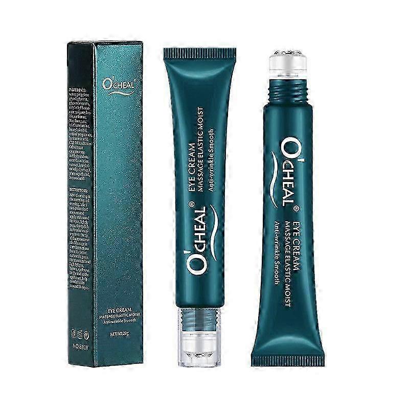 كريم تدليك للعينين لعلاج الهالات السوداء والانتفاخات تحت العين، كريم مضاد للشيخوخة للعينين مع بكرة 360 درجة، لشد البشرة ورفعها وتنعيم التجاعيد، علاج للعينين.